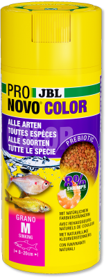JBL PRONOVO COLOR GRANO M корм в гранулах для яркости окраски рыб 125г 250мл